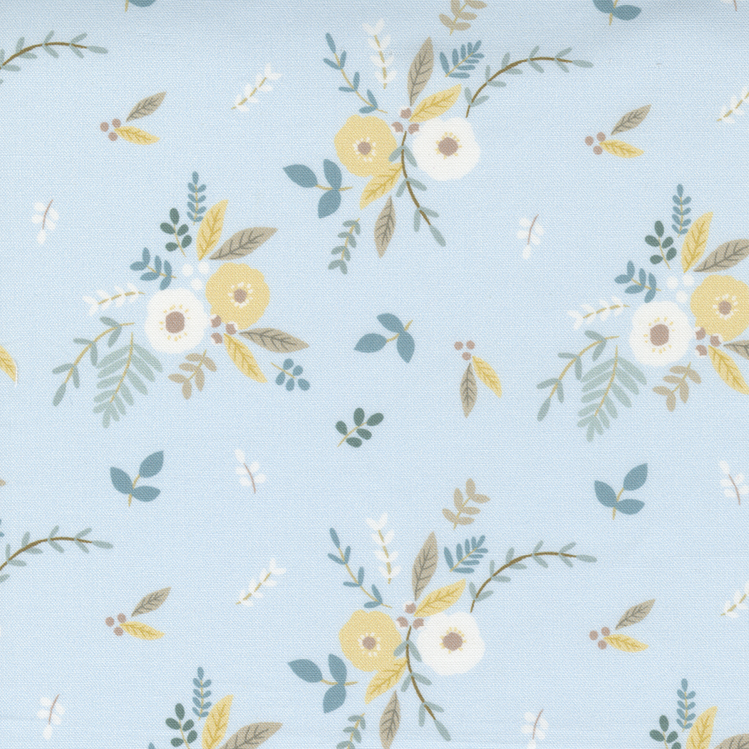 Little Ducklings Blue Floral