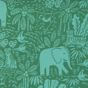 Jungle Paradise Green Elephant
