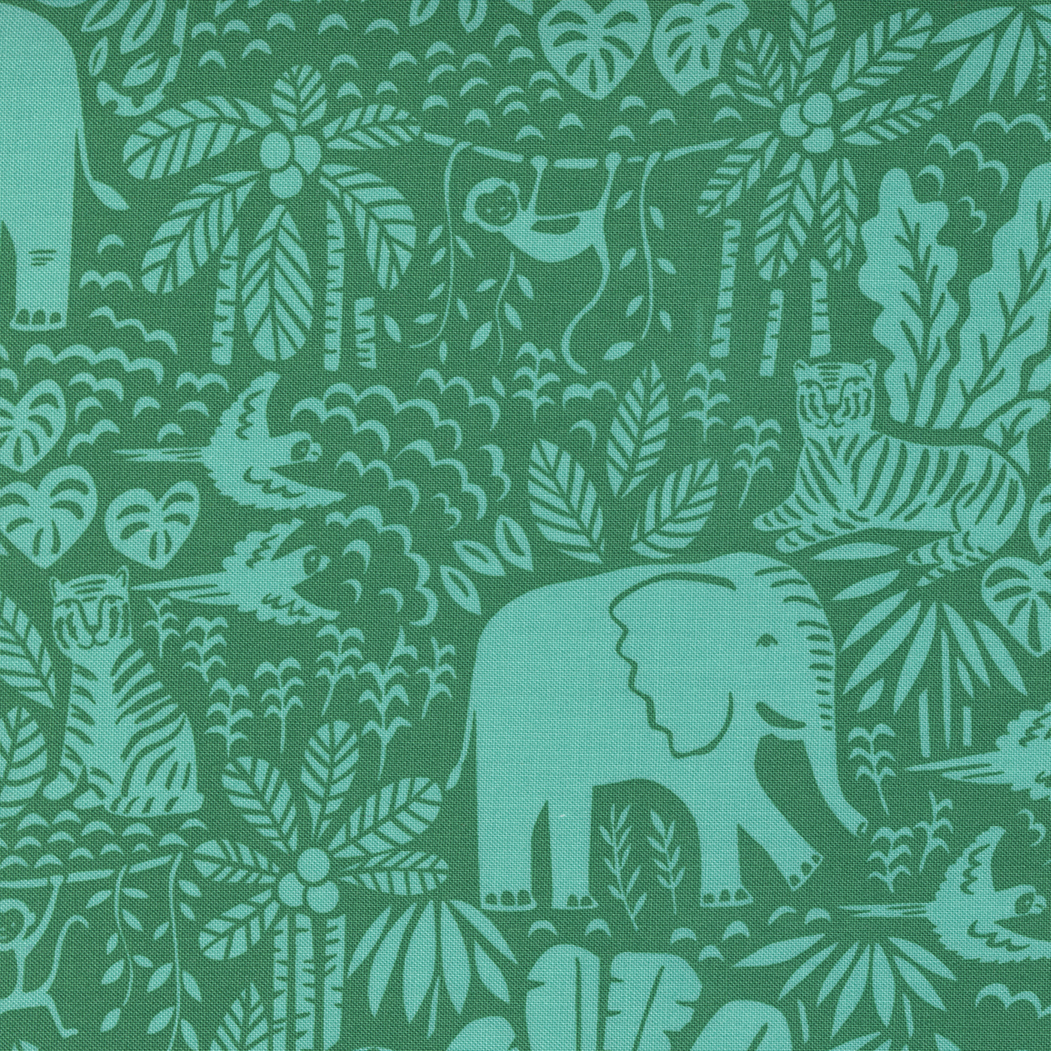 Jungle Paradise Green Elephant