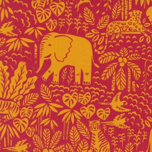 Jungle Paradise Orange Elephant