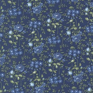 Blueprint Navy Flowers