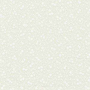 Circular Floral White on Cream