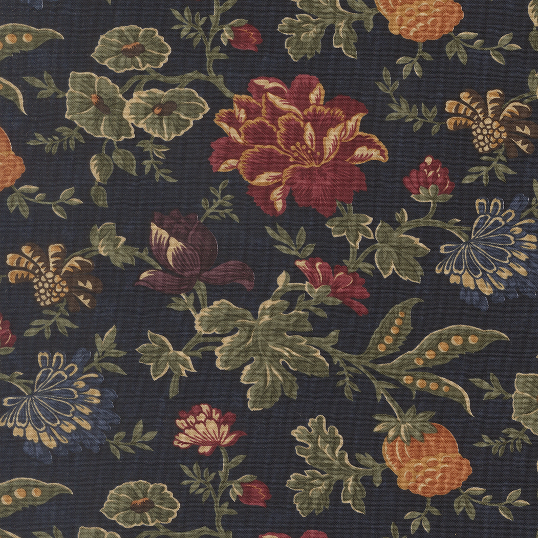Quail Run Indigo Large Floral NEW!
